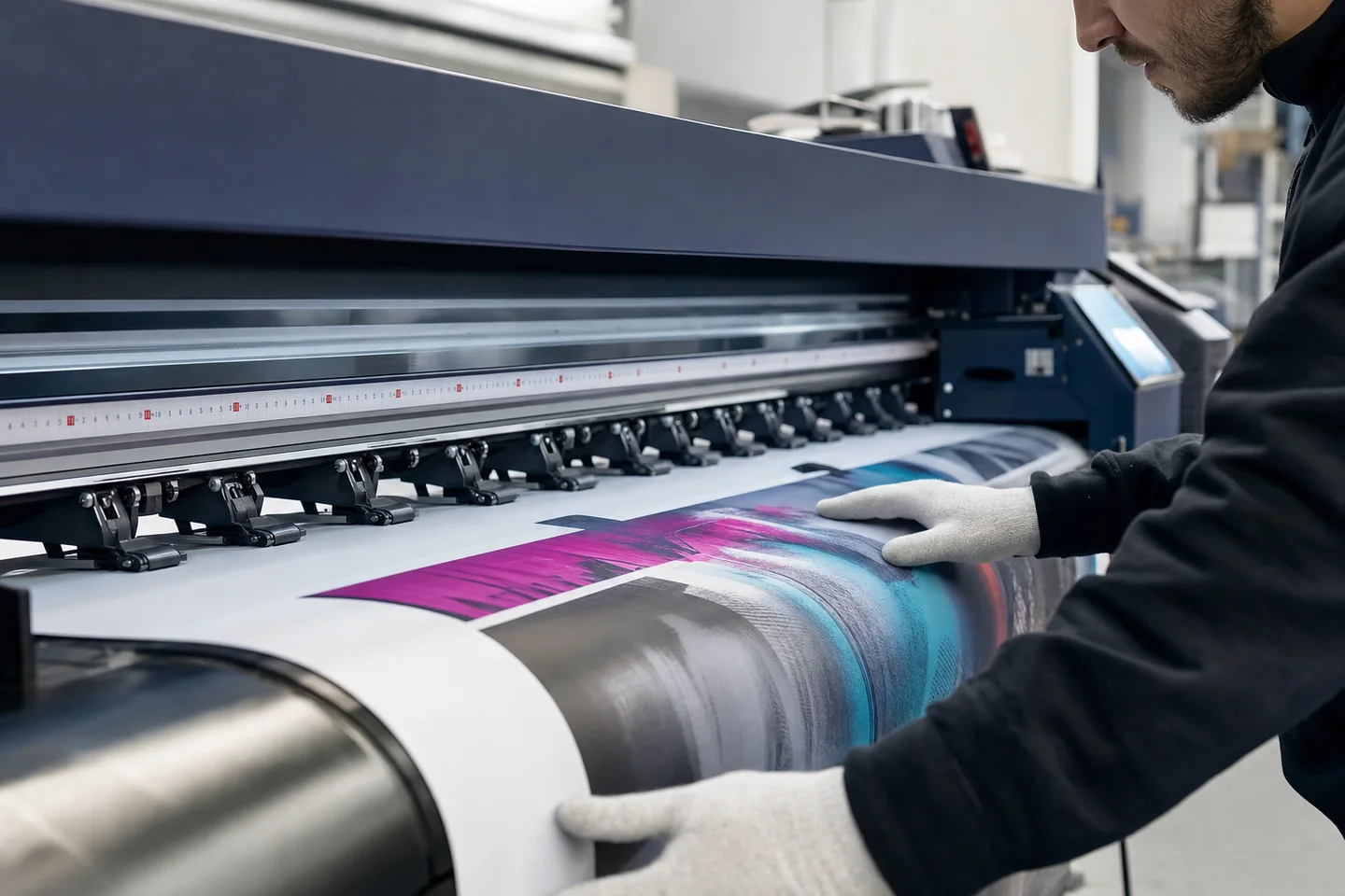 Großformatdruck in einer modernen Produktionsumgebung
